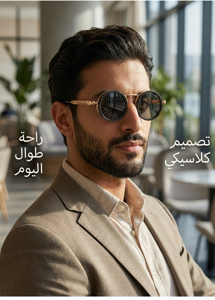 Adjustable Vision Glasses 1-9 Gears Rounded Polarized Glasses