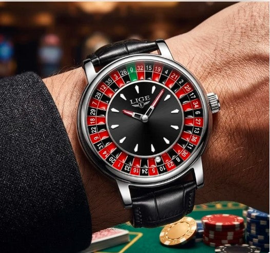 LIGE Roulette Dial Watch